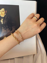 Load image into Gallery viewer, LUOWEND 18K Yellow Gold Natural Diamond Bracelet for Women