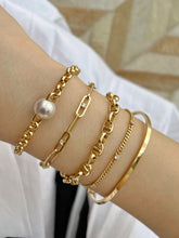 Load image into Gallery viewer, LUOWEND 18K Yellow Gold Natural Diamond Bracelet for Women