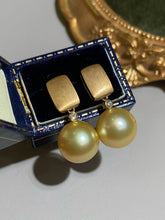 Load image into Gallery viewer, LUOWEND 18K Yellow Gold Real Natural Gold Pearl Earrings for Women