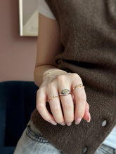 Load image into Gallery viewer, LUOWEND 18K White+Yellow Gold Ring for Women