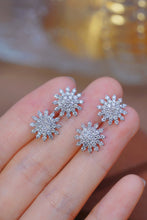 Load image into Gallery viewer, LUOWEND 18K White Gold Real Natural Diamond Stud Earrings for Women