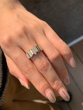 Load image into Gallery viewer, LUOWEND 18K Yellow Gold Real Natural Diamond Ring for Women