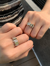 Load image into Gallery viewer, LUOWEND 18K Yellow Gold Real Natural Diamond Ring for Women