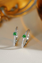 Load image into Gallery viewer, LUOWEND 18K White Gold Natural Green Diamond Ring for Women