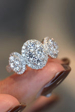 Load image into Gallery viewer, LUOWEND 18K White Gold Real Natural Diamond Ring for Women