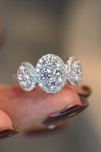 Load image into Gallery viewer, LUOWEND 18K White Gold Real Natural Diamond Ring for Women