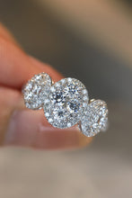 Load image into Gallery viewer, LUOWEND 18K White Gold Real Natural Diamond Ring for Women