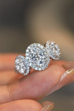 Load image into Gallery viewer, LUOWEND 18K White Gold Real Natural Diamond Ring for Women