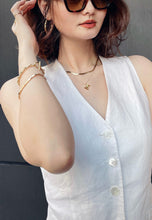 Load image into Gallery viewer, LUOWEND 18K Yellow Gold Necklace for Women