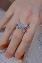 Load image into Gallery viewer, LUOWEND 18K White Gold Real Natural Diamond Ring for Women