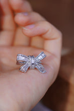 Load image into Gallery viewer, LUOWEND 18K White Gold Real Natural Diamond Ring for Women