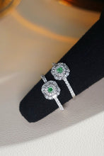 Load image into Gallery viewer, LUOWEND 18K White Gold Naturtal Green Diamond Ring for Women