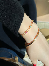 Load image into Gallery viewer, LUOWEND 18K Yellow Gold Natural Gemstone Bracelet for Women