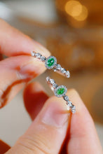 Load image into Gallery viewer, LUOWEND 18K White Gold Natural Green Diamond Ring for Women