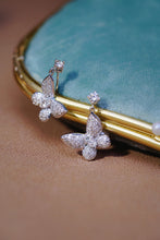Load image into Gallery viewer, LUOWEND 18K White Gold Real Natural Diamond Drop Earrings for Women