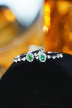 Load image into Gallery viewer, LUOWEND 18K White Gold Natural Green Diamond Ring for Women