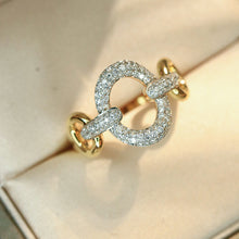 Load image into Gallery viewer, LUOWEND 18K Yellow Gold Fine Jewelry Real Natural Diamond Ring for Women