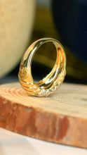 Load image into Gallery viewer, LUOWEND 18K Yellow Gold Real Natural Diamond Ring for Women