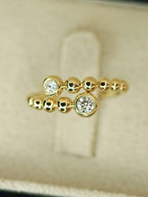 Load image into Gallery viewer, LUOWEND 18K Yellow Gold Fine Jewelry Real Natural Diamond Ring for Women