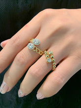 Load image into Gallery viewer, LUOWEND 18K Yellow Gold Fine Jewelry Real Natural Diamond Ring for Women