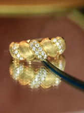 Load image into Gallery viewer, LUOWEND 18K Yellow Gold Fine Jewelry Real Natural Diamond Ring for Women