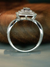 Load image into Gallery viewer, LUOWEND 18K White Gold Fine Jewelry Real Natural Diamond Ring for Women