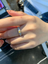 Load image into Gallery viewer, LUOWEND 18K White Gold Real Natural Yellow Diamond Ring for Women