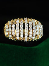 Load image into Gallery viewer, LUOWEND 18K Yellow Gold Fine Jewelry Real Natural Diamond Ring for Women