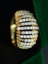 Load image into Gallery viewer, LUOWEND 18K Yellow Gold Fine Jewelry Real Natural Diamond Ring for Women