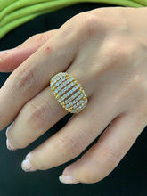 Load image into Gallery viewer, LUOWEND 18K Yellow Gold Fine Jewelry Real Natural Diamond Ring for Women