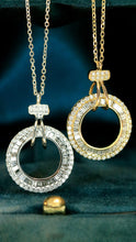 Load image into Gallery viewer, LUOWEND 18K White/Yellow Gold Real Natural Diamond Pendant Necklace for Women