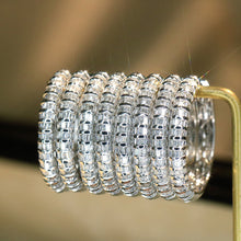 Load image into Gallery viewer, LUOWEND 18K White Gold Real Natural Diamond Earrings for Women
