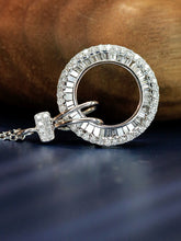 Load image into Gallery viewer, LUOWEND 18K White/Yellow Gold Real Natural Diamond Pendant Necklace for Women