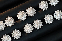 Load image into Gallery viewer, LUOWEND 18K White Gold Real Natural Diamond Earrings for Women
