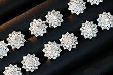 Load image into Gallery viewer, LUOWEND 18K White Gold Real Natural Diamond Earrings for Women
