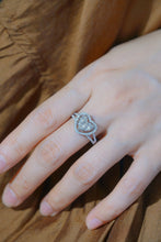 Load image into Gallery viewer, LUOWEND 18K White Gold Real Natural Diamond Ring for Women