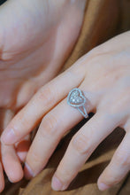 Load image into Gallery viewer, LUOWEND 18K White Gold Real Natural Diamond Ring for Women