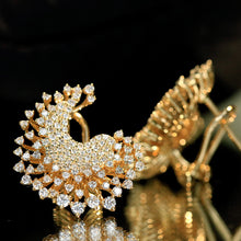 Load image into Gallery viewer, LUOWEND 18K Yellow Diamond Real Natural Diamond Earrings for Women