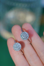 Load image into Gallery viewer, LUOWEND 18K White Gold Real Natural Diamond Ring for Women