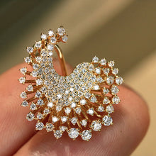Load image into Gallery viewer, LUOWEND 18K Yellow Diamond Real Natural Diamond Earrings for Women