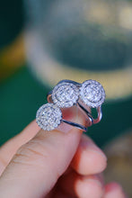 Load image into Gallery viewer, LUOWEND 18K White Gold Real Natural Diamond Ring for Women