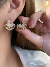 Load image into Gallery viewer, LUOWEND 18K Yellow Diamond Real Natural Diamond Earrings for Women