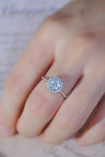 Load image into Gallery viewer, LUOWEND 18K White Gold Real Natural Diamond Ring for Women