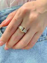 Load image into Gallery viewer, LUOWEND 18K Yellow Gold Fine Jewelry Real Natural Diamond Ring for Women