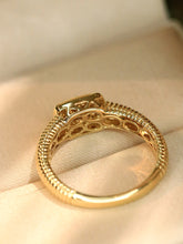 Load image into Gallery viewer, LUOWEND 18K Yellow Gold Fine Jewelry Real Natural Diamond Ring for Women