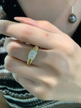 Load image into Gallery viewer, LUOWEND 18K Yellow Gold Fine Jewelry Real Natural Diamond Ring for Women