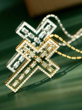 Load image into Gallery viewer, LUOWEND 18K White/Yellow Gold Real Natural Diamond Pendant for Women