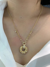 Load image into Gallery viewer, LUOWEND 18K White/Yellow Gold Real Natural Diamond Necklace for Women