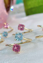 Load image into Gallery viewer, LUOWEND 18K Yellow Gold Natural Gemstone Ring for Women