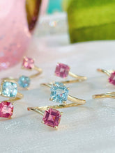 Load image into Gallery viewer, LUOWEND 18K Yellow Gold Natural Gemstone Ring for Women
